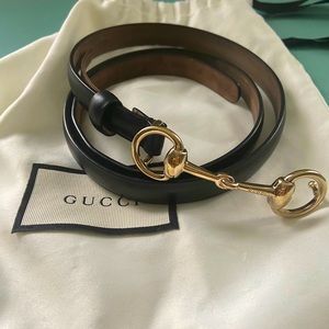 AUTHENTIC Black Gucci Horsebit Belt